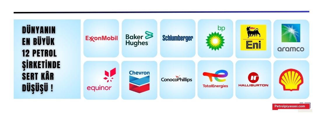 Dünyanın En Büyük 12 Petrol Şirketinde Sert Kâr Düşüşü !