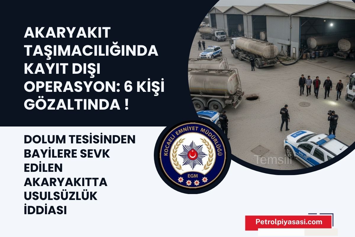 Akaryakıt Taşımacılığında Kayıt Dışı Operasyon: 6 Kişi Gözaltında !