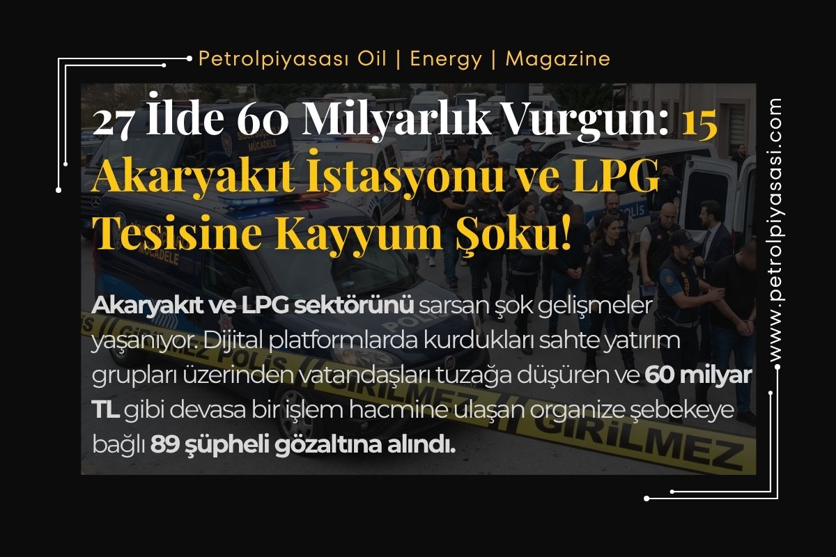 27 İlde 60 Milyarlık Vurgun: 15 Akaryakıt İstasyonu ve LPG Tesisine Kayyum Şoku!