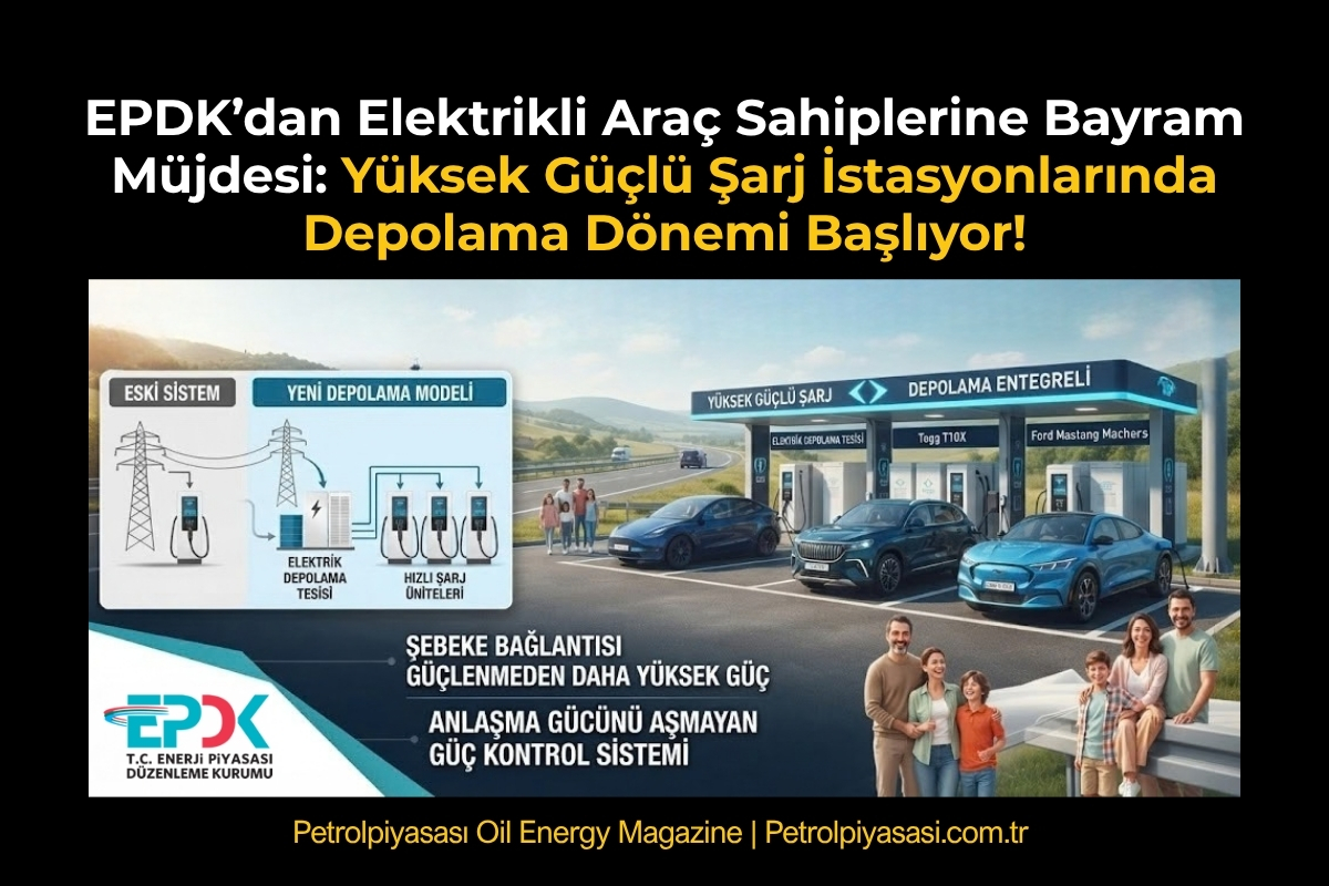 EPDK’dan Elektrikli Araç Sahiplerine Bayram Müjdesi: Yüksek Güçlü Şarj İstasyonlarında Depolama Dönemi Başlıyor!