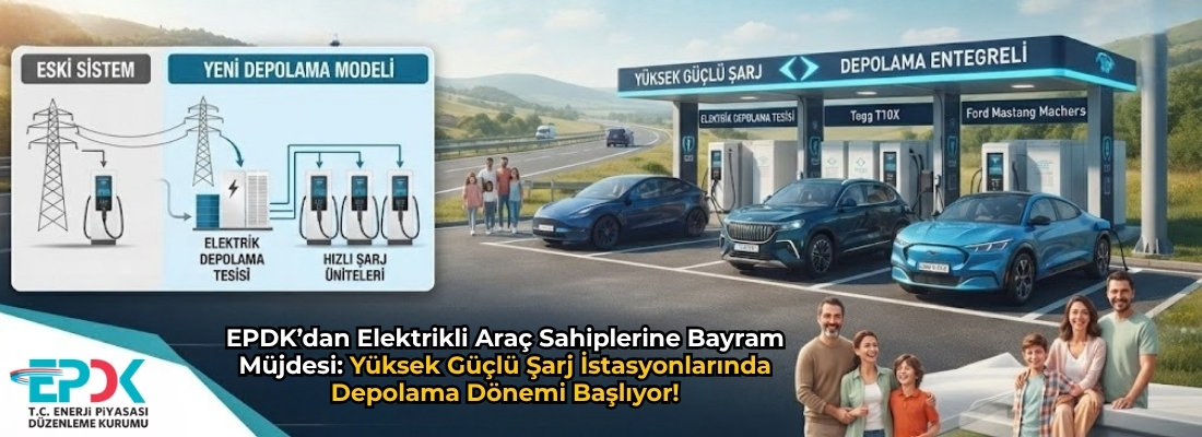 EPDK’dan Elektrikli Araç Sahiplerine Bayram Müjdesi: Yüksek Güçlü Şarj İstasyonlarında Depolama Dönemi Başlıyor!