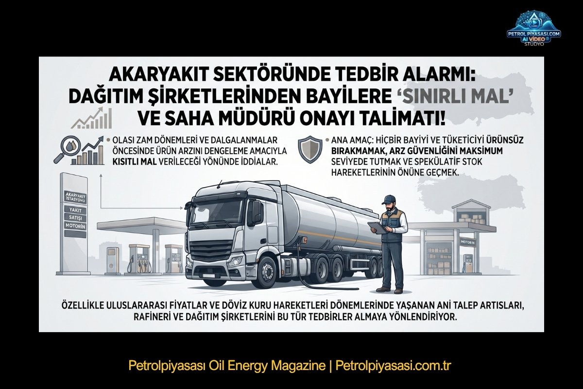 Akaryakıt Sektöründe Tedbir Alarmı: Dağıtım Şirketlerinden Bayilere “Sınırlı Mal” ve Saha Müdürü Onayı Talimatı!