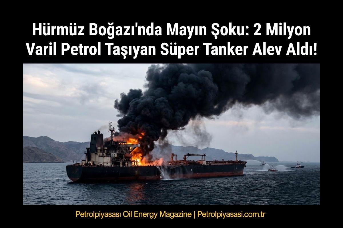 Hürmüz Boğazı’nda Mayın Şoku: 2 Milyon Varil Petrol Taşıyan Süper Tanker Alev Aldı!