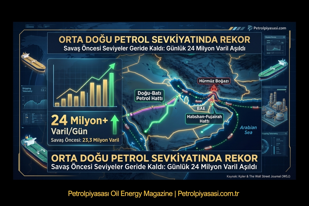 Hürmüz ve Orta Doğu’da Petrol Sevkiyatı Savaş Öncesi Seviyeyi Aştı: Günlük 24 Milyon Varil Geçildi !