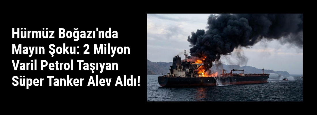 Hürmüz Boğazı’nda Mayın Şoku: 2 Milyon Varil Petrol Taşıyan Süper Tanker Alev Aldı!