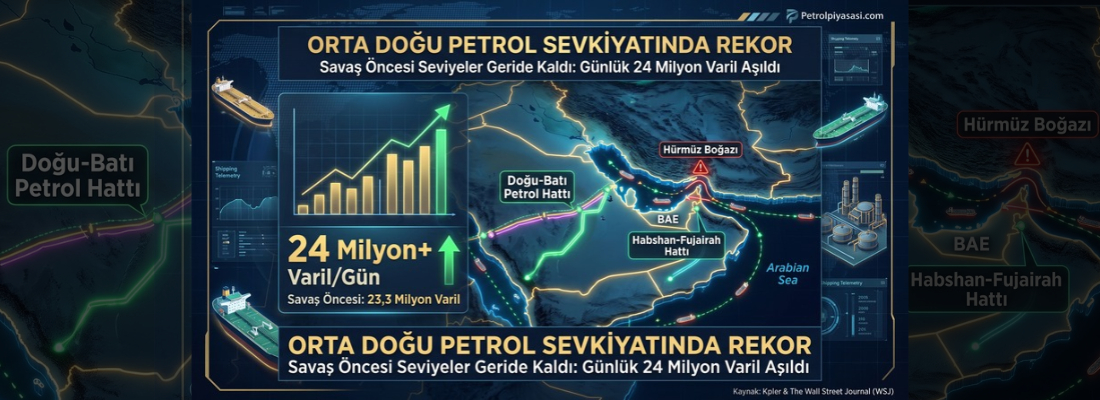 Hürmüz ve Orta Doğu’da Petrol Sevkiyatı Savaş Öncesi Seviyeyi Aştı: Günlük 24 Milyon Varil Geçildi !